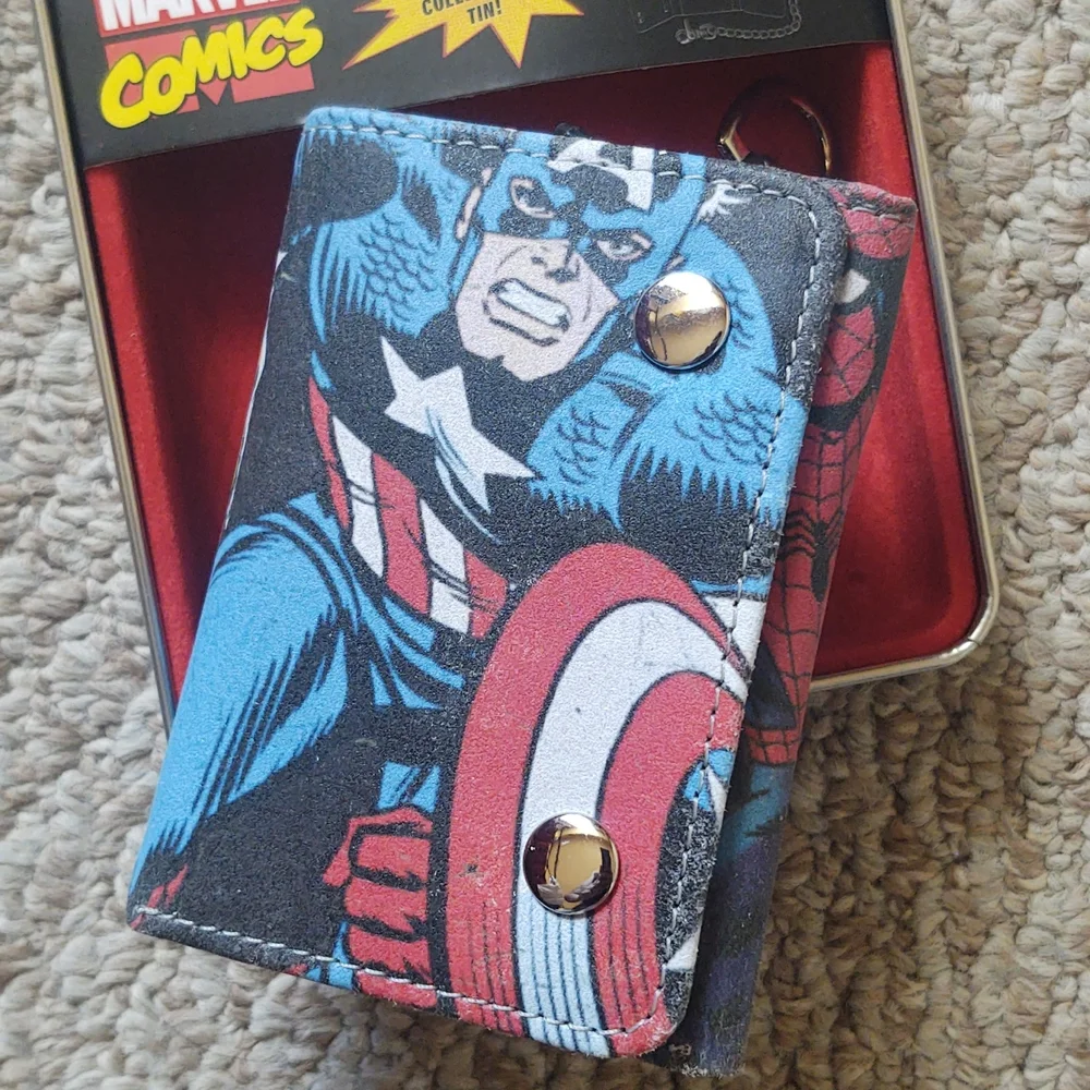 Marvel Captain America Chain‎ Leather Wallet